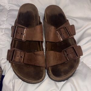 Brown Birkenstock Double Strap Sandals